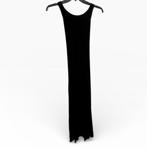 H&M Classic Black Maxi Dress, Criss-Cross Back Straps, Size Medium